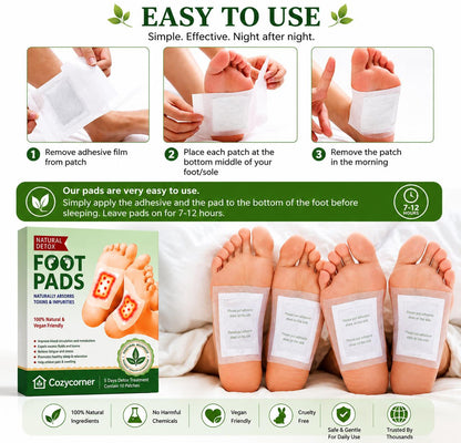 Cozycorner™ Detox Foot Patches Herbal🌿(Pack of 20) Buy 1 Get 1 FREE