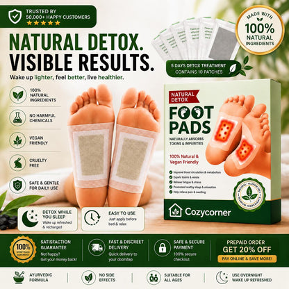 Cozycorner™ Detox Foot Patches Herbal🌿(Pack of 20) Buy 1 Get 1 FREE